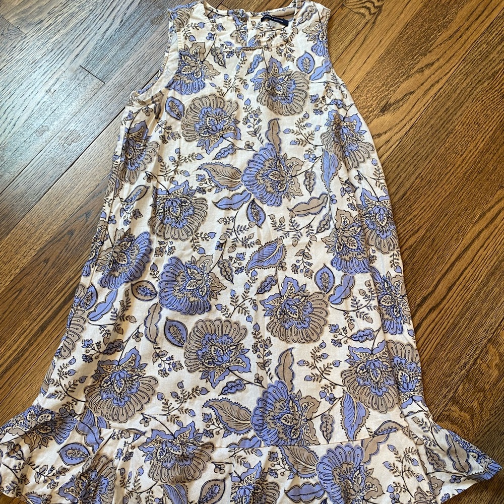 Sleeveless ruffle floral dress
